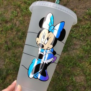 Minnie Mouse holographic Starbucks reusable cup